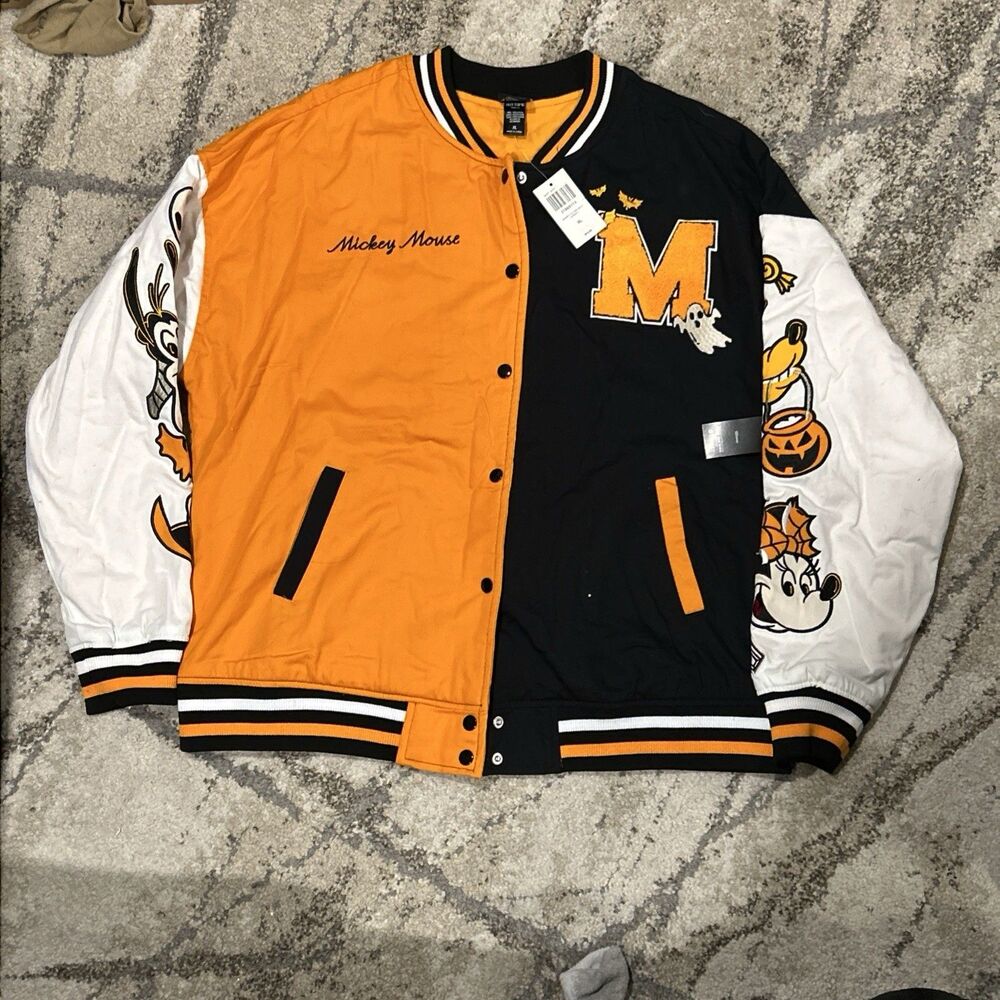 Mickey Mouse Letterman Varsity Jacket Disney Halloween Hot Topic (Size XL)